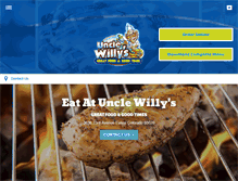 Tablet Screenshot of eatatunclewillys.com